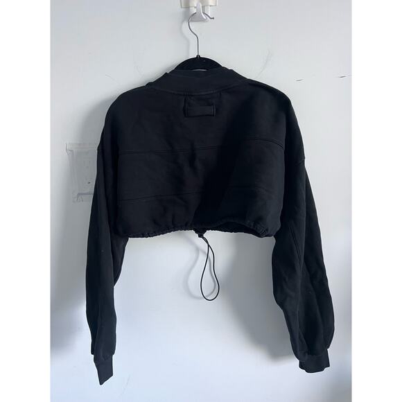 JOAH BROWN DRAW CORD CROP CREW black size One Size - Picture 3 of 11